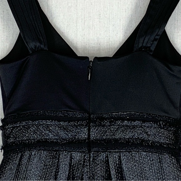 BCBGMaxAzria~NWOT~Womens Sleeveless Black Metallic Party/Cocktail Mini Dress~Sz0 - Picture 10 of 14